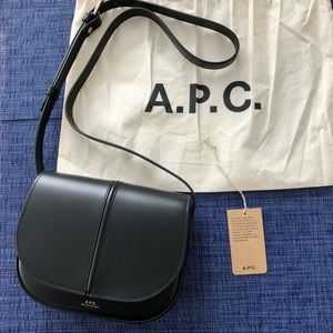 NEW A.P.C. Betty Bag in Black Leather